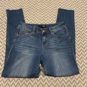 1822 Denim Frayed Ankle Skinny Jeans Size 4